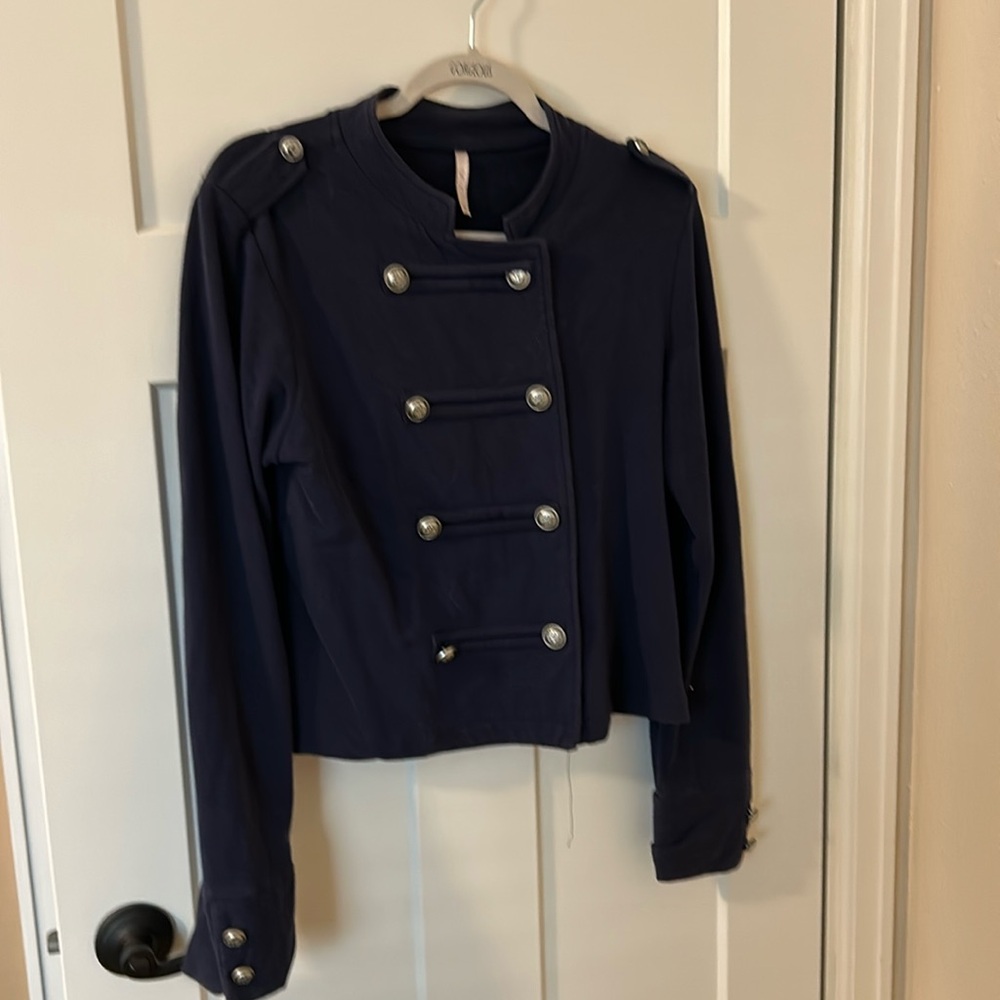 Rue 21 military style sweatshirt, jacket with functioning buttons